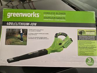 Greenworks Cordless Blower. BRAND NEW IN THE BOX!