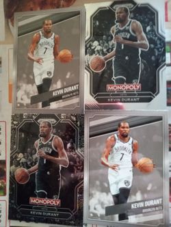 4 diff , Kevin Durant Basketball cards.4 base cards.