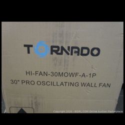 Brand New in Box – Tornado 30" Pro Series High-Velocity Oscillating Wall Mount Fan