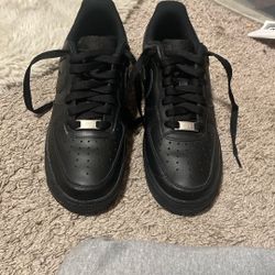 Nike Air Forces All Black Womens 