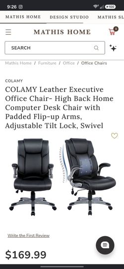 Brand New COLAMY Leather Executive Office Chair - High Back Ergonomic Desk Chair