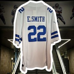 ❄️ Icy white Dallas Cowboys Emmitt Smith #22 Nike Jersey