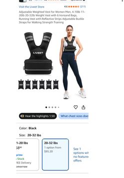 Weighted Vest for Women Men, 4-10lb 20-32lb Weight Vest with 6 Ironsand Bags (m32)