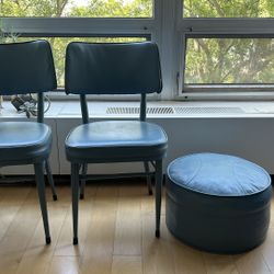 Mid-century Modern Chairs And Ottoman
