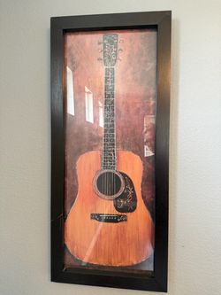 Title: Z Gallerie Framed Guitar Wall Art – Set of 2