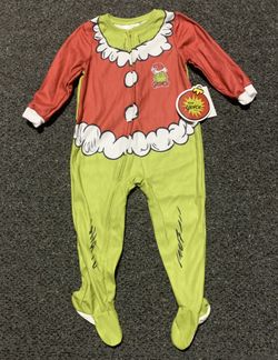 New The Grinch size 18 month Christmas pajama sleeper 