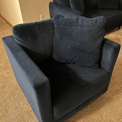 Velvet Navy Blue  Chair