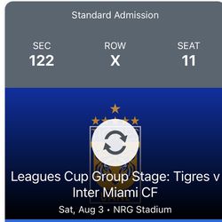 Tigres Vs Inter Miami, 2 Tickets, Houston 