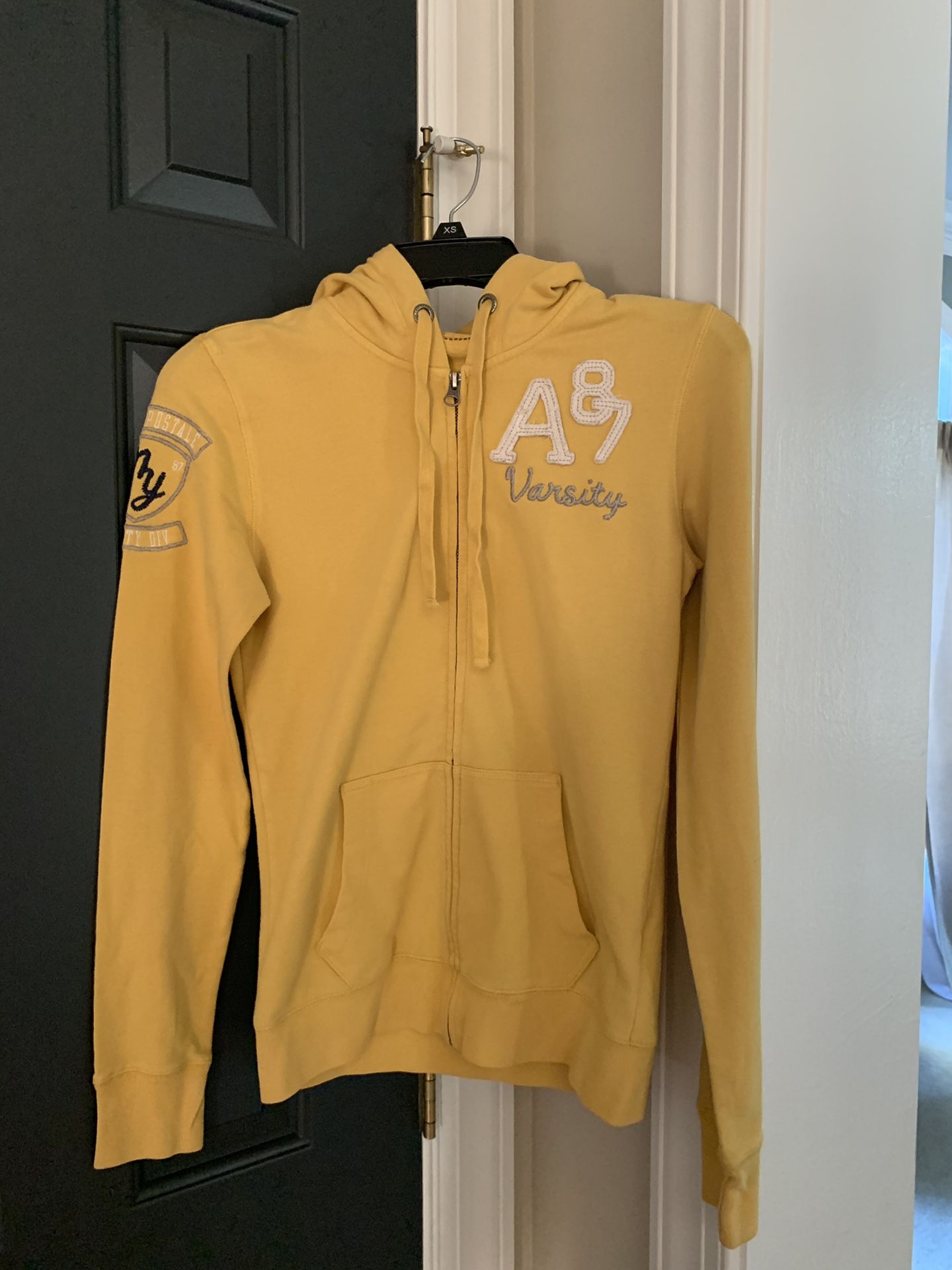 Girl size medium Aeropostale yellow hoodie jacket