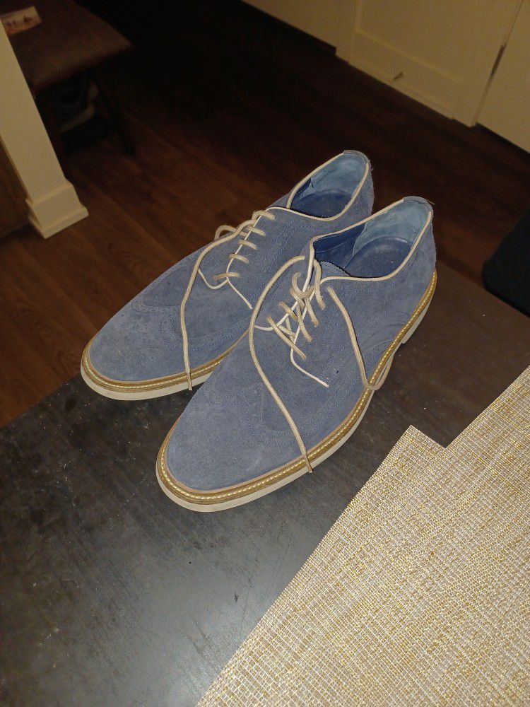 Cole Haan Wingtip Dress Shoes Blue