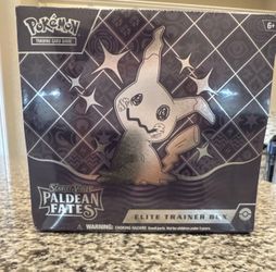 SEALED Pokemon Scarlet & Violet Paldean Fates Elite Trainer Box - Mimikyu