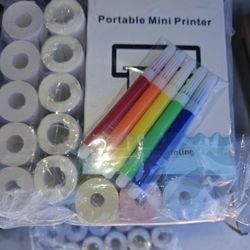 Portable Mini printer A33 Model Termal Paper & Markers