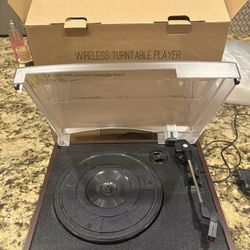 WIRELESS TURNTABLE PLAYER With Vinyl 