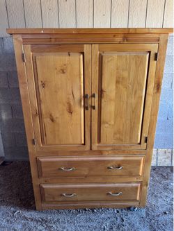 Solid wood dresser/armoire
