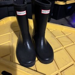 Kids black hunter boots size 12c