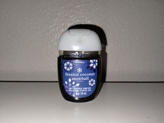 Seasonal Bath & Body Works PocketBac Anti-Bacterial Hand Gel 1 oz Frosted Coconut Snowball
