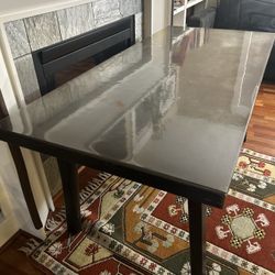 Sturdy,  Well-Worn Dining Table + 6 Chairs