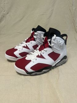 Carmine 6’s - Air Jordan 6 Retro- White Carmine Black