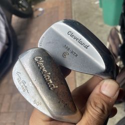 Cleveland golf wedges 56 and 60 degrees in right hand  Steel shafts 