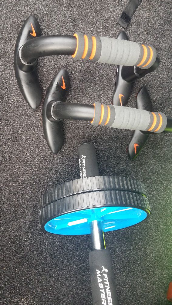 Abs Six pack roller a machine and push up stands