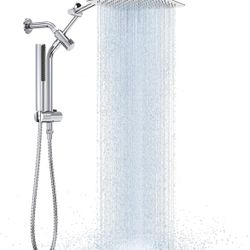 Veken 10" Luxurious All Metal Rain Shower Head with Handheld Spray Combo