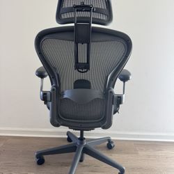 New Herman Miller Aeron Remastered Size B  Office Chair With Titanium Frame ( Headrest Available) 