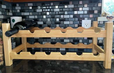 12 Bottle Bamboo Wine Rack