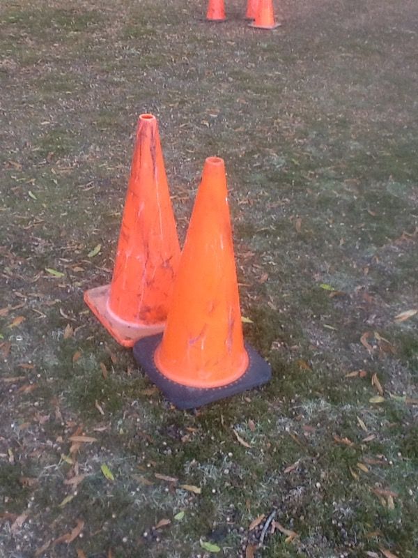 2 LOWES CORSAN ORANGE 28" SAFETY CONES