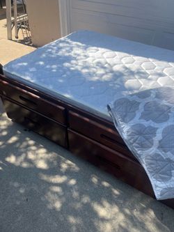Twin size bed frame with mattress