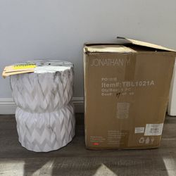 Marble Finish Ceramic Stool