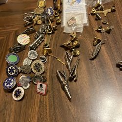 80 Assorted Pins—First Responder—Navy—Police