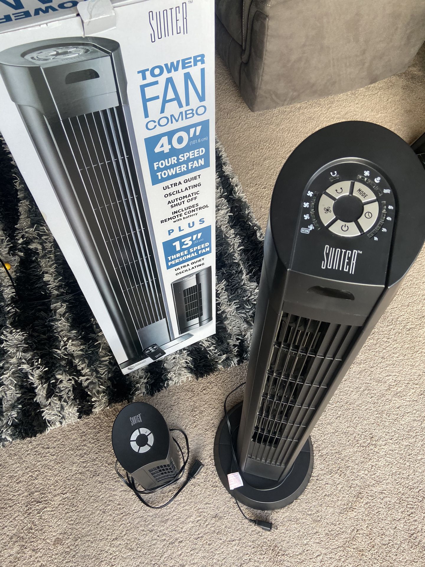 Sunter Tower Fan Combo 40 inch and 13 inch