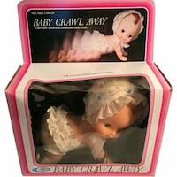 Baby crawl away doll