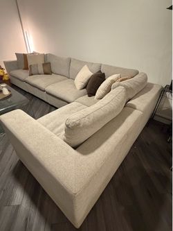 Thomasville Lowell 5-Piece Modular Sectional Sofa - Light Gray