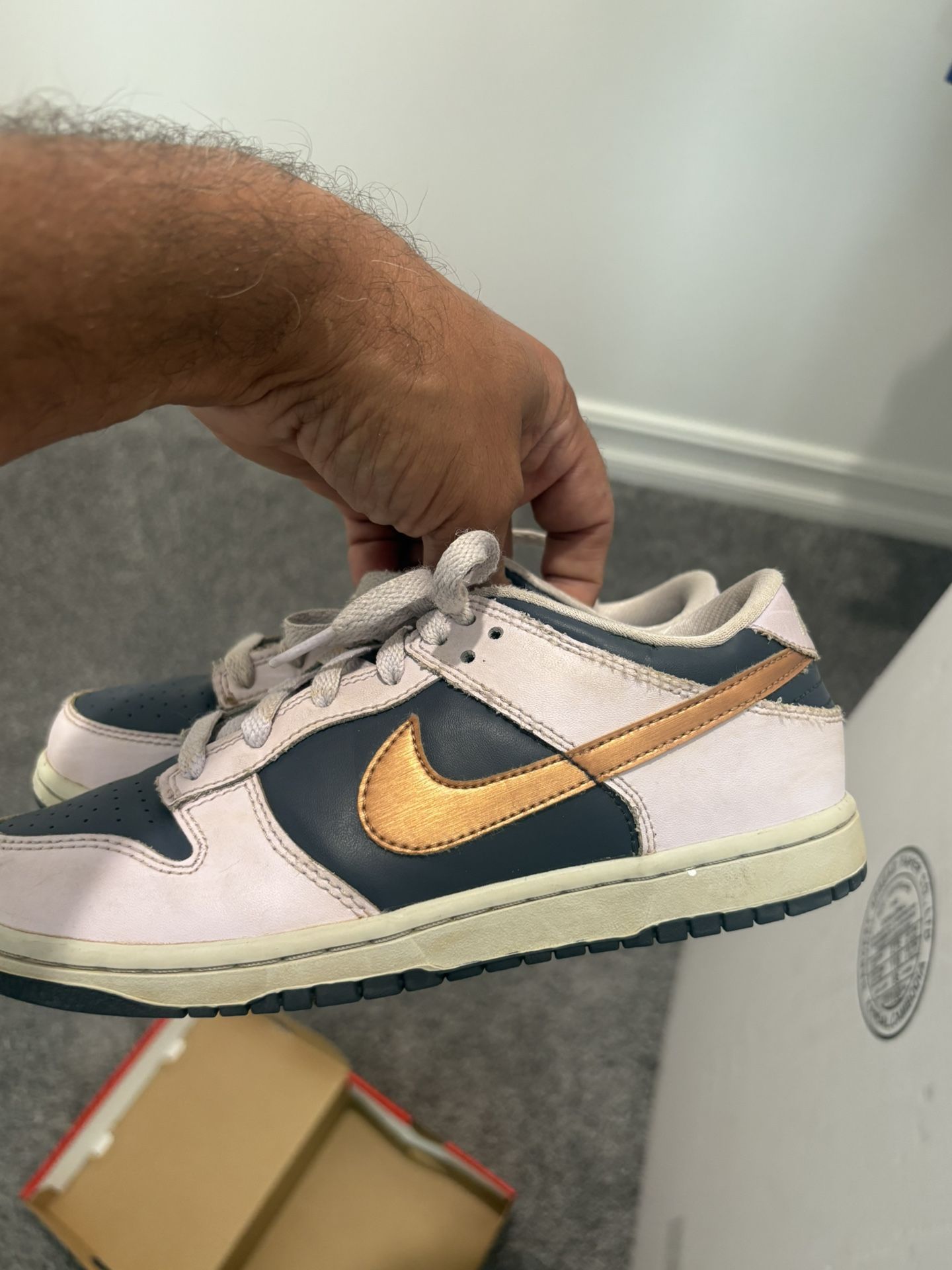 Dunks Blue $ Gold $25 Has Some Paint On It