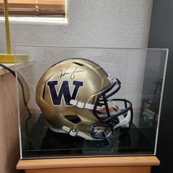 Warren Moon Signed Washington Huskie Full Size Helmet BAS 