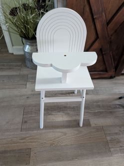 Wooden doll highchair