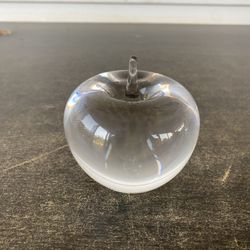 Authentic Tiffany & Co Crystal Apple Paperweight
