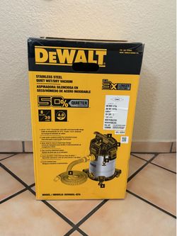 DeWalt 8 Gallon 5 PHP Stainless Steel Wet/Dry Vacuum