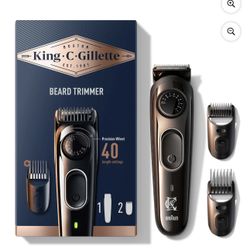 King C. Gillette Beard Trimmer for Men, Cordless Rechargeable Electric Razor