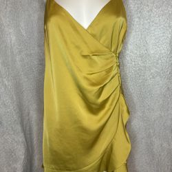 Forever 21 gold satin homecoming dress