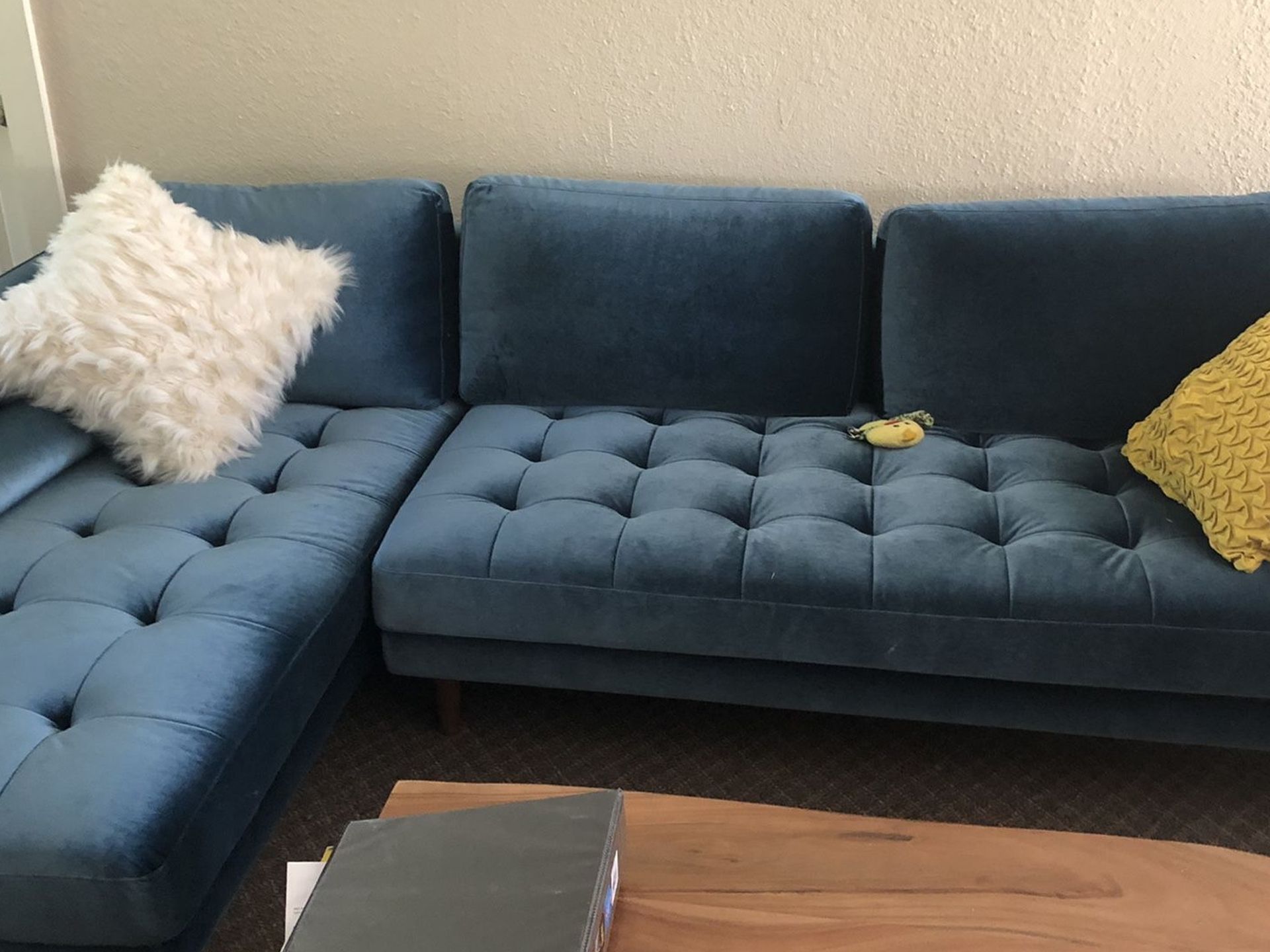 Rove concepts velvet sectional