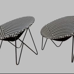 Vintage Mid Century Modern Hoop Chairs 