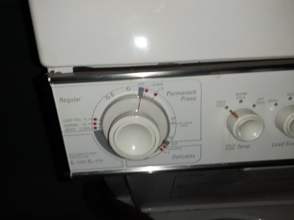 GE washer dryer combo..stacked