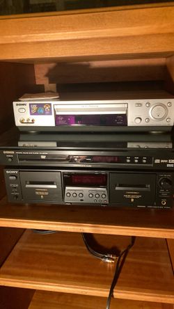 Sony VCR Player, Yamaha DVD Player, Sony Cassette Deck