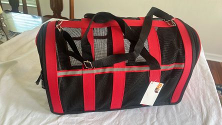 Airline Approved Soft-Sided Pet Carrier Bag for Small Dogs & Cats, Breathable Mesh Travel Carrier with Shoulder Strap
