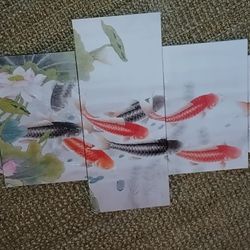 5 piece Fish Decor Wall Painting