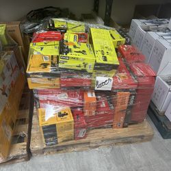 Milwaukee, Ryobi And Dewalt Tools 