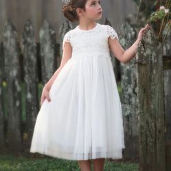 Girls Wedding Flower Girl Dress