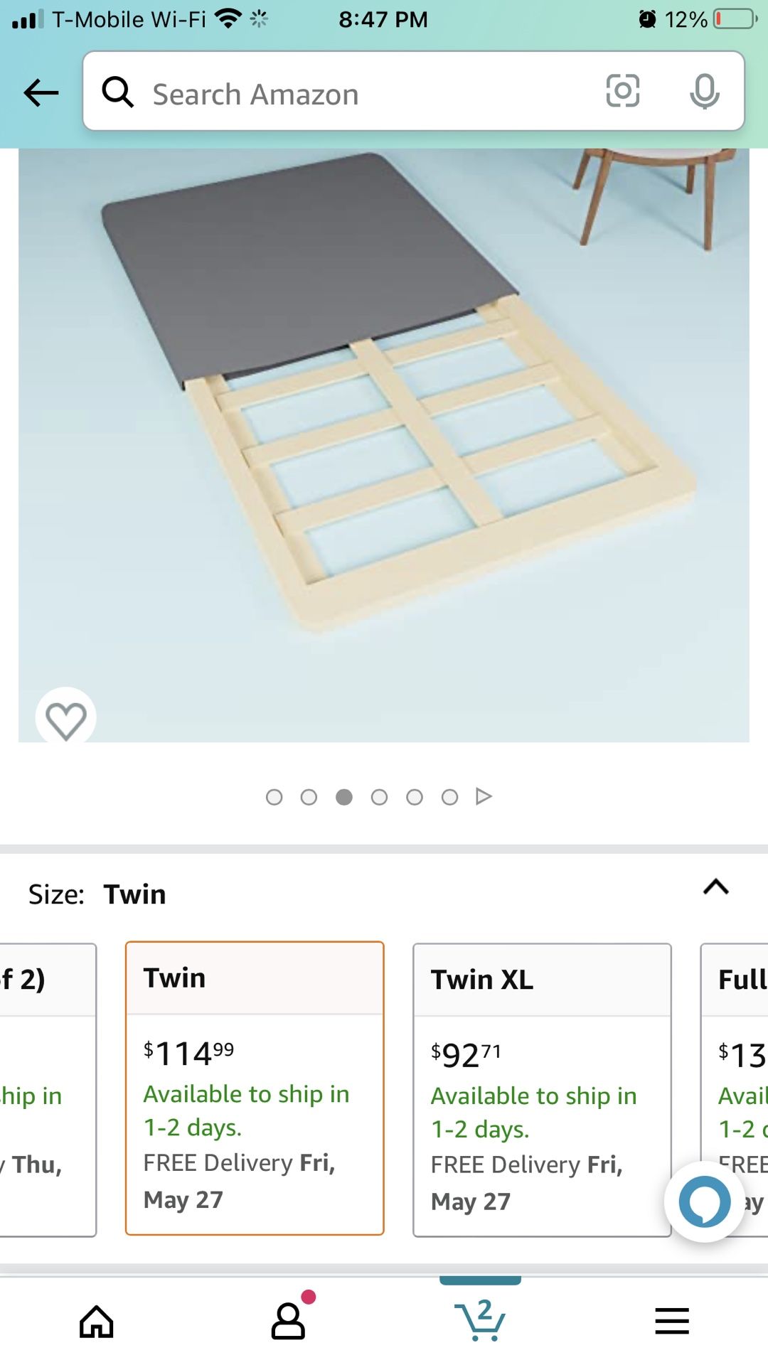 10in Twin Mattress W/bunkie Board